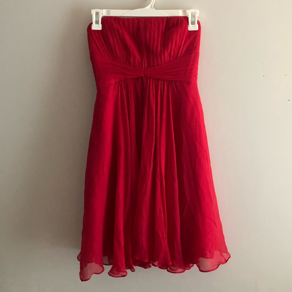 STRAPLESS HOT PINK BCBG MAXAZRIA FORMAL DRESS